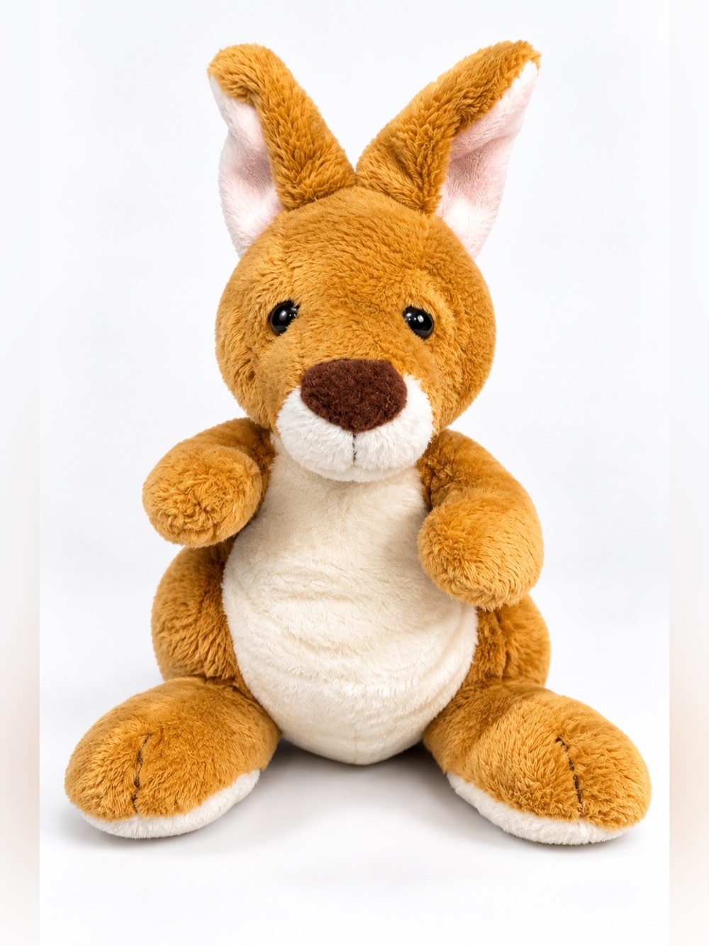 GANZ Plush Kangaroo in Brown, Cream & Pink